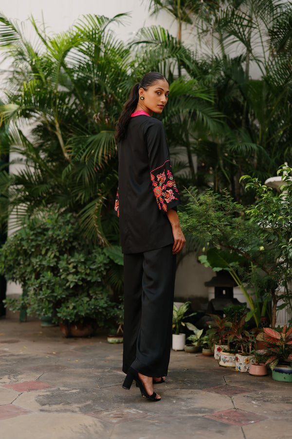 Fusion Black Embroidered Set