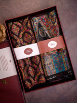 Metallic paisley pashmina shawl