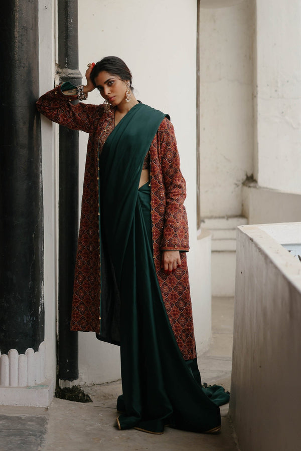  Long Embroidered Jacket for Women | Parv Collection 