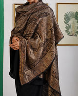 Double Sided Bronze Paisley Shawl for Men