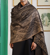 Double Sided Bronze Paisley Shawl for Women