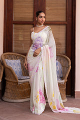 Ziya Floral Bloom Georgette Saree