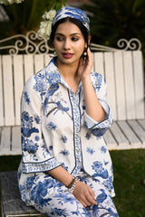 Seher Tropical Printed Top with Scarf