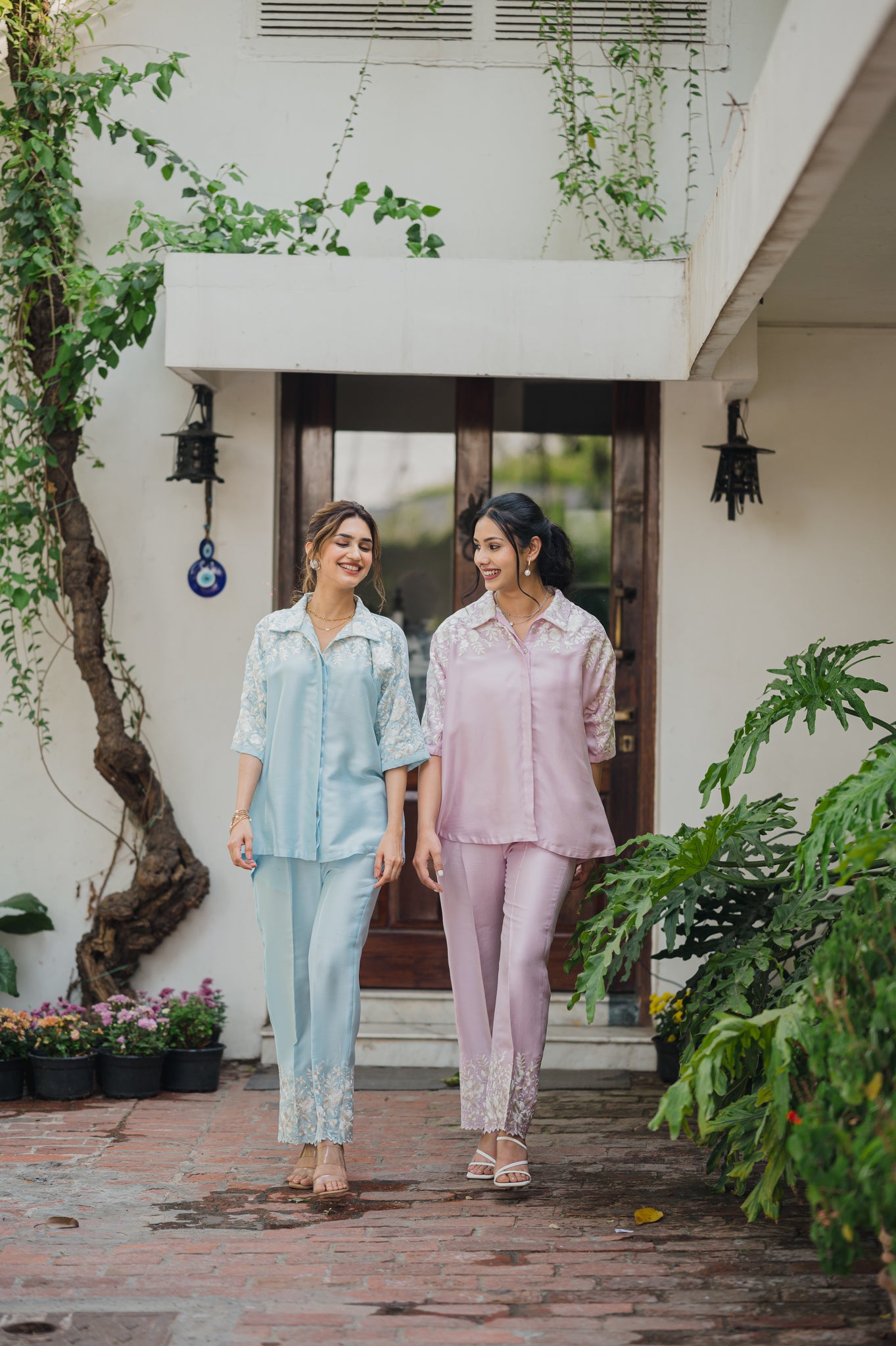 Indigo-Colored Fusion Co-Ord Set