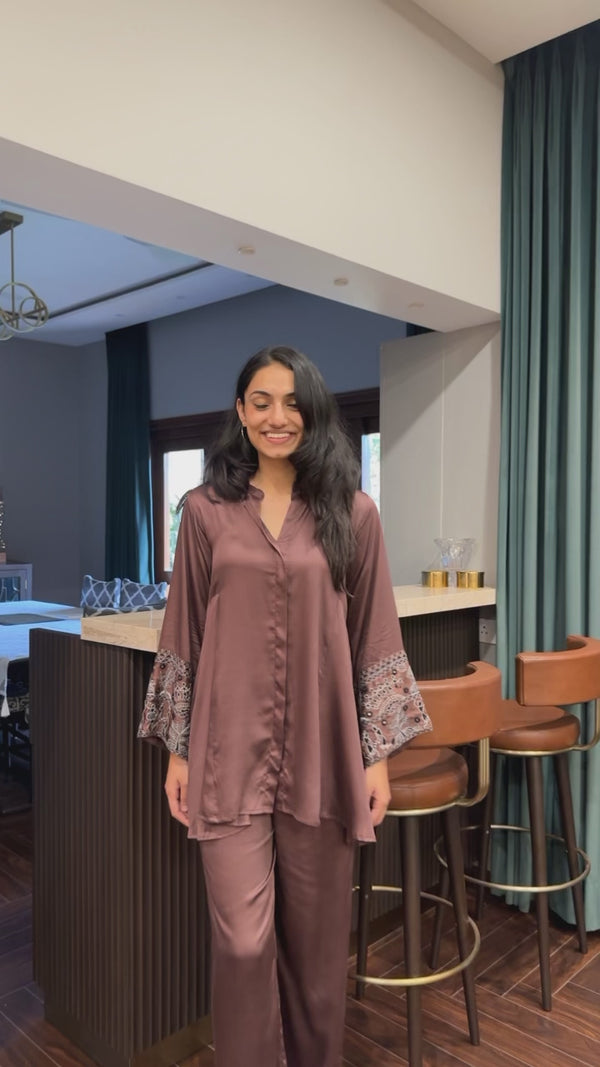 Coffee Brown Co-Ord Set For Women Online India