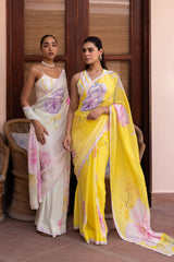 Ziya Sun-Kissed Yellow Georgette Saree