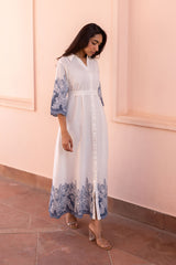 Ziya Santorini Cutwork Embroidered Dress