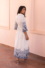 Ziya Santorini Cutwork Embroidered Dress