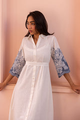 Ziya Santorini Cutwork Embroidered Dress