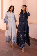 Ziya Santorini Cutwork Embroidered Dress
