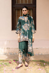 Ziya Emerald Print Hand-Embellished Set