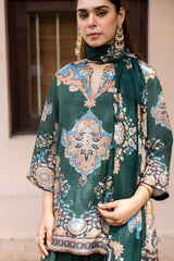 Ziya Emerald Print Hand-Embellished Set