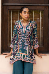 Ziya Teal Printed Set
