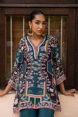 Ziya Teal Printed Set