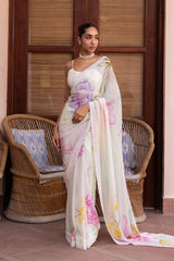 Ziya Floral Bloom Georgette Saree