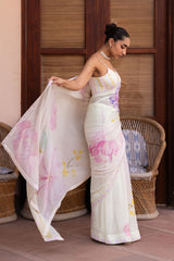 Ziya Floral Bloom Georgette Saree