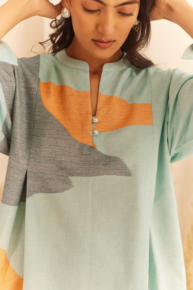 Abstract Blue Top