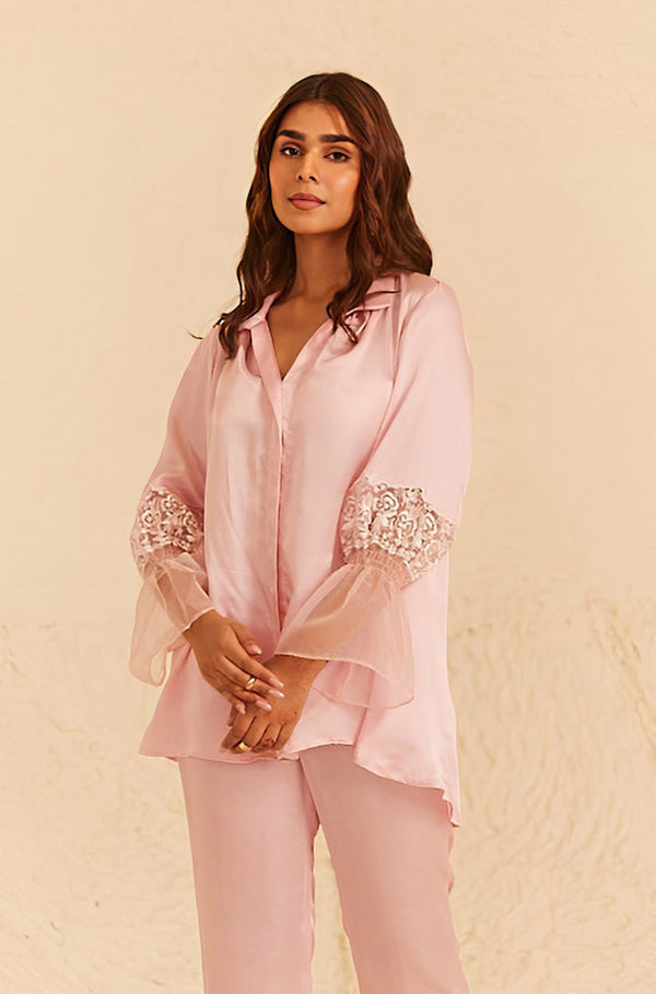 Baby Pink Embroidered Top
