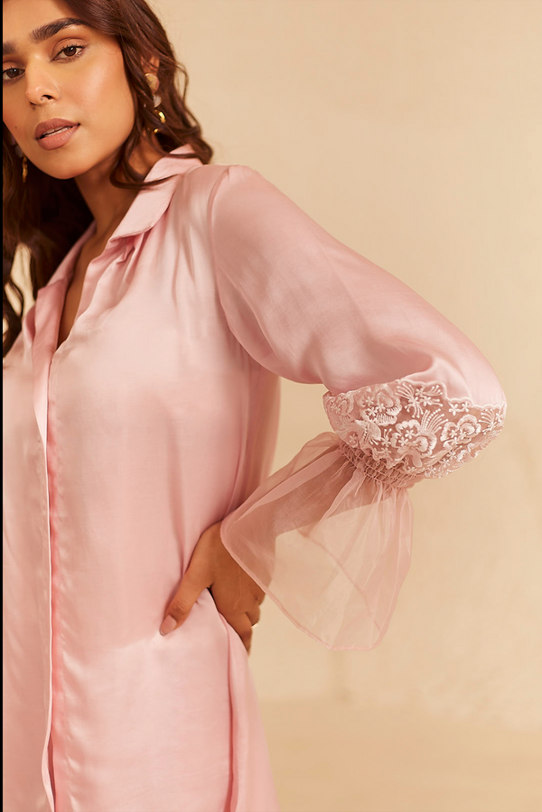 Baby Pink Embroidered Top