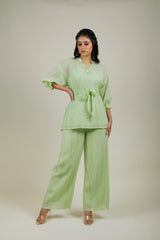 Mint Green Pleated Co-ord Set