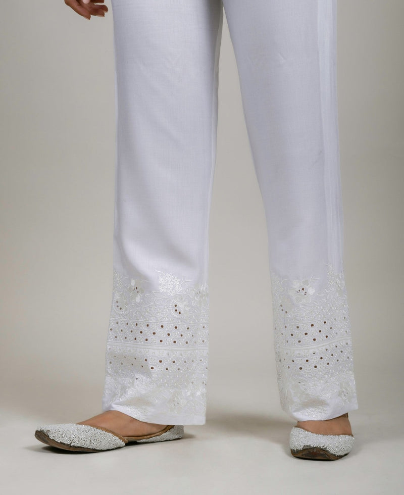 Buy White Straight Fit Denim Jeans online - Tistabene