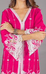 Umang Hot Pink Embroidered Suit Set with Palazzos & Dupatta