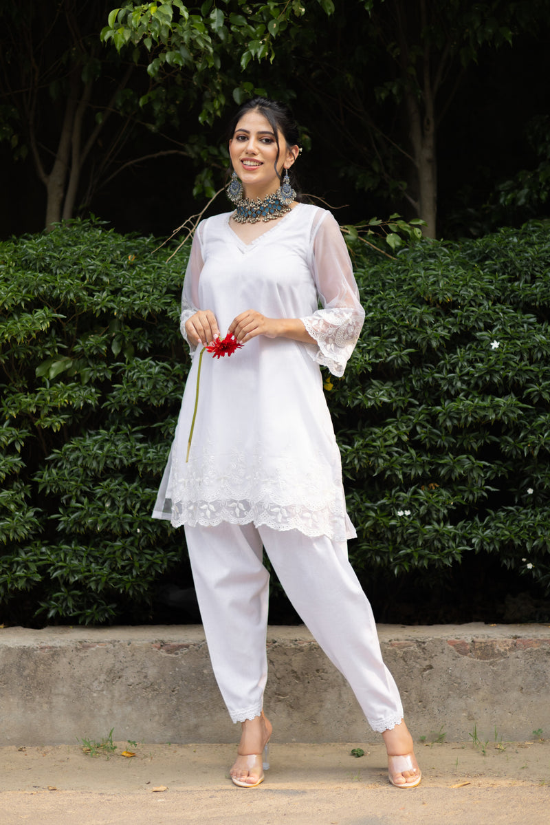 Organza Embroidered Suit Set