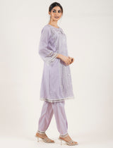 LILAC EMBROIDERED SUIT SET