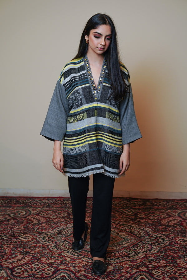 GREY WOOLLEN TOP