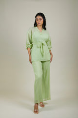 Mint Green Pleated Co-ord Set